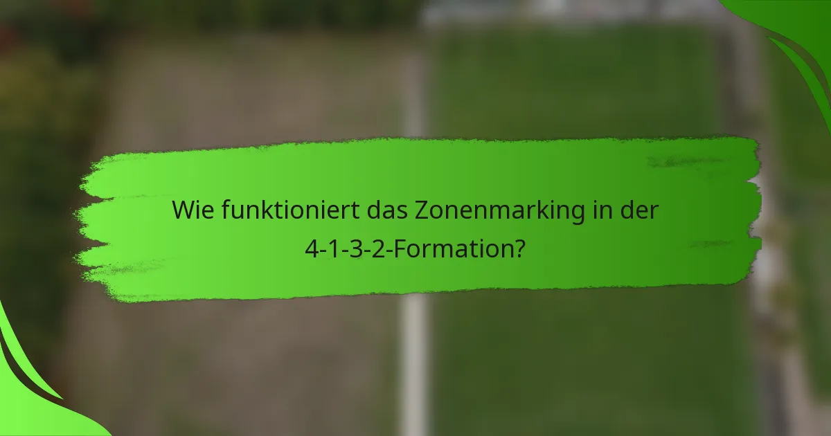 Wie funktioniert das Zonenmarking in der 4-1-3-2-Formation?